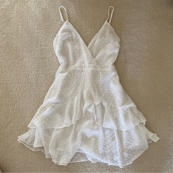 Meshki white polka dot mini dress - Picture 1 of 6